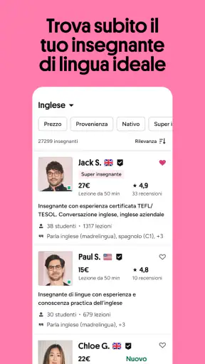 Preply: Imparare le lingue screenshot