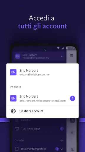 Proton Mail: Email cifrate screenshot