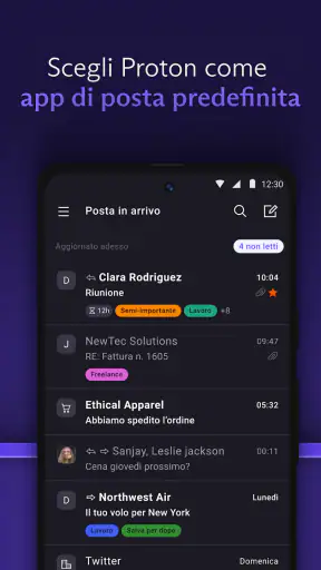 Proton Mail: Email cifrate screenshot