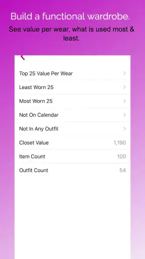 Pureple Outfit Planner screenshot