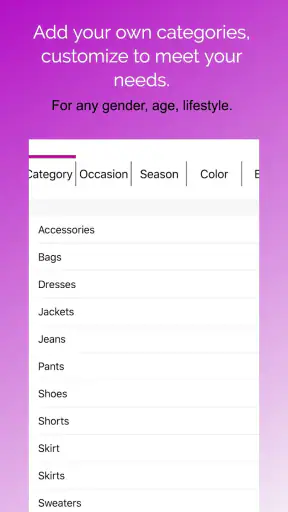 Pureple Outfit Planner screenshot