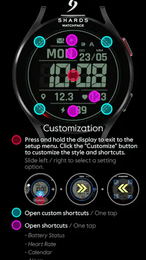 Quadrante dell'orologio SH092 screenshot