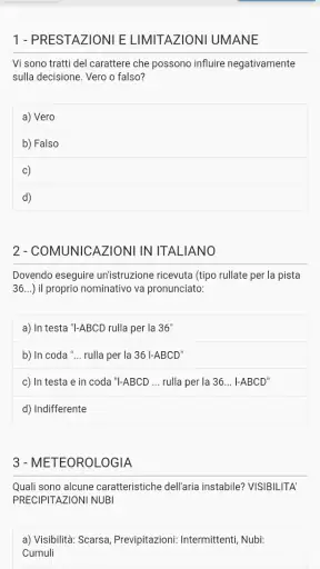 Quiz PPL(A) Italiano screenshot