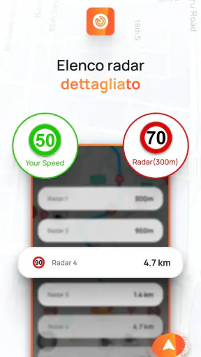 Radar, HUD, mappa, autovelox screenshot