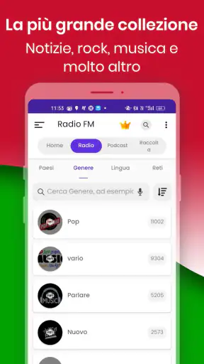 Radio FM: Live Italian Radios screenshot