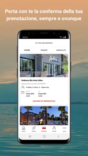 Radisson Hotels, Prenota hotel screenshot