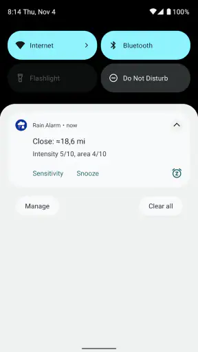 Rain Alarm (Allarme Pioggia) screenshot
