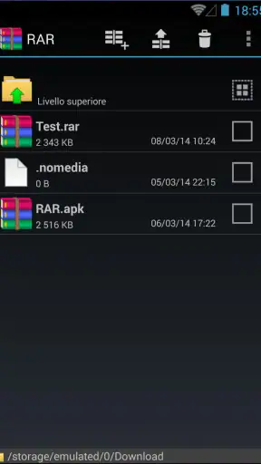 RAR screenshot