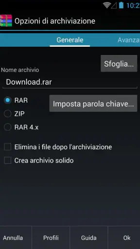 RAR screenshot