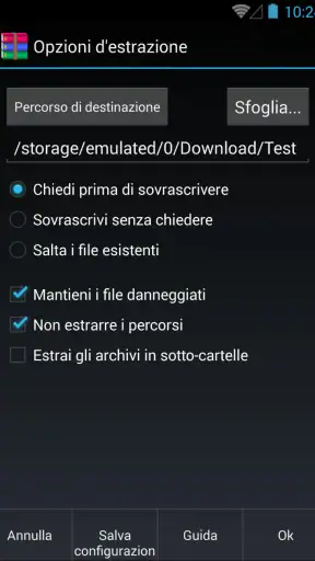 RAR screenshot