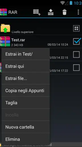 RAR screenshot