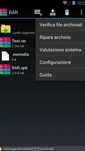 RAR screenshot