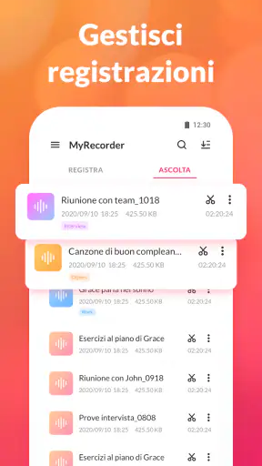 Registratore e memo vocali screenshot