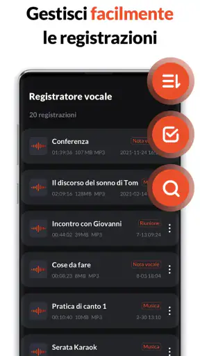 Registratore Vocale & Audio screenshot