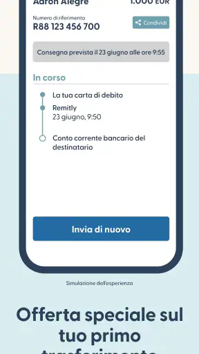 Remitly app: Invia denaro screenshot
