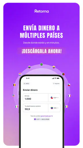Retorna: envía dinero seguro screenshot