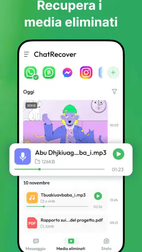 Ripristina messaggi eliminati screenshot