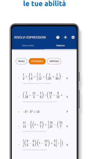 Risolvi espressioni screenshot