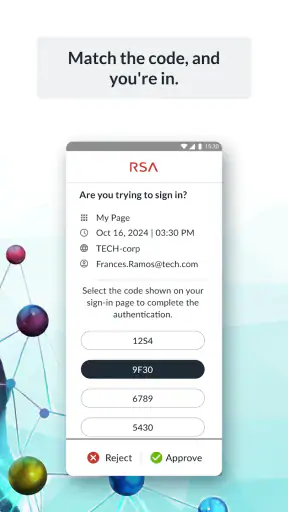 RSA Authenticator (SecurID) screenshot