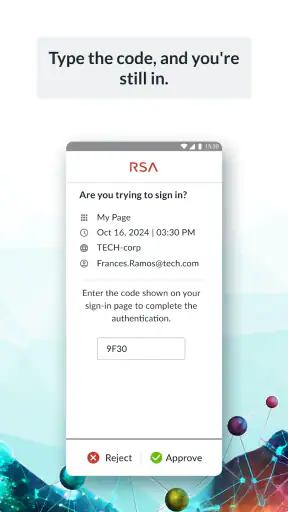 RSA Authenticator (SecurID) screenshot