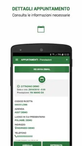 SALUTILE Prenotazioni screenshot