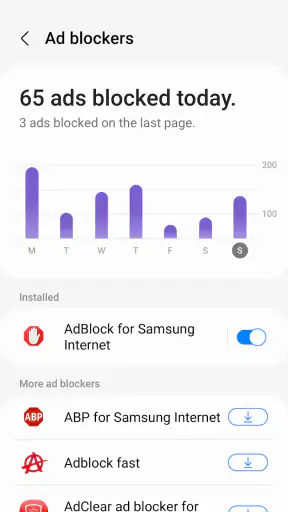 Samsung Internet Browser screenshot