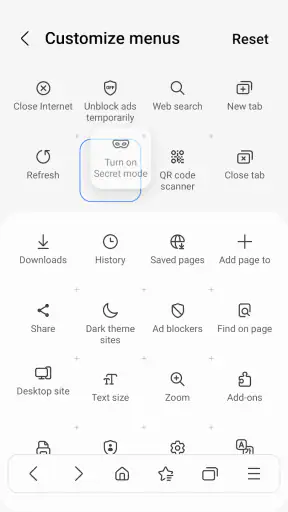 Samsung Internet Browser screenshot