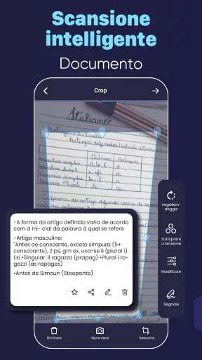 Scanner PDF: testo OCR screenshot