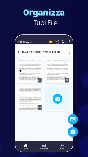 Scanner PDF: testo OCR screenshot