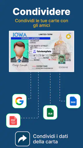 Scanner per carte d'identità screenshot