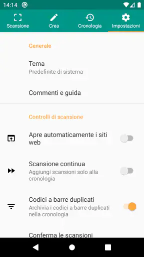 Scanner QR e codici a barre screenshot