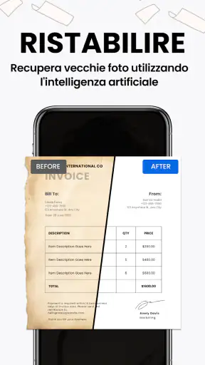 scansiona il documento screenshot