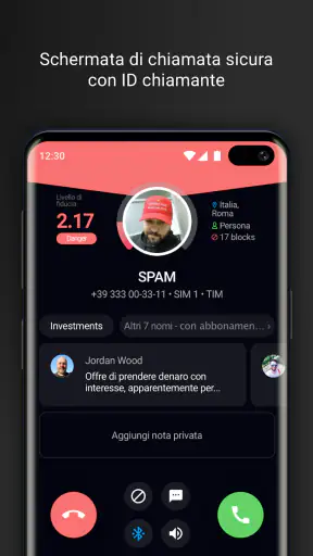Scopri il nome del cui telefon screenshot