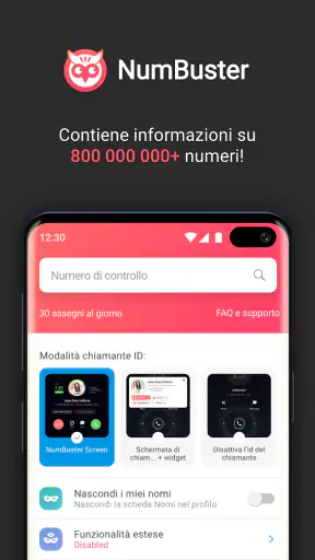 Scopri il nome del cui telefon screenshot