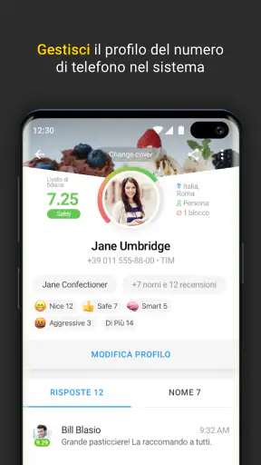 Scopri il nome del cui telefon screenshot