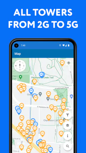 Segnale telefonico 5G, 4G, LTE screenshot