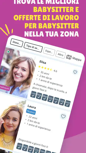 Sitly - L'app di babysitting screenshot