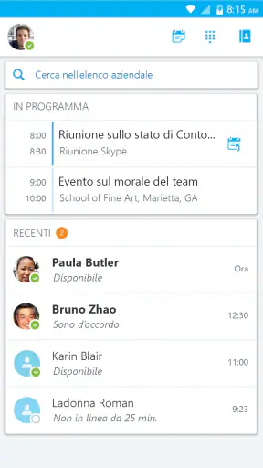 Skype for Business for Android screenshot