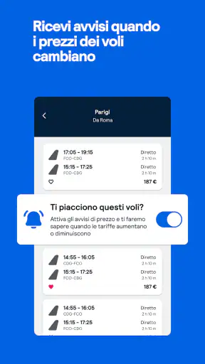 Skyscanner: voli, hotel, auto screenshot