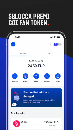 Socios.com-Token&Portafoglio screenshot