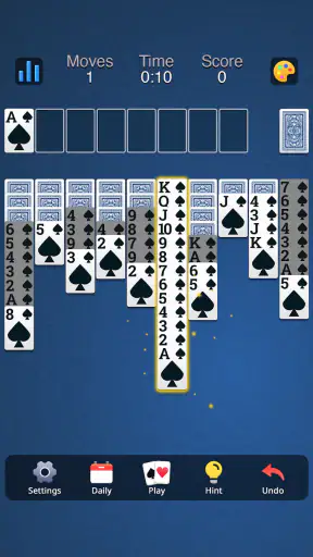 Solitario Spider: Carte screenshot
