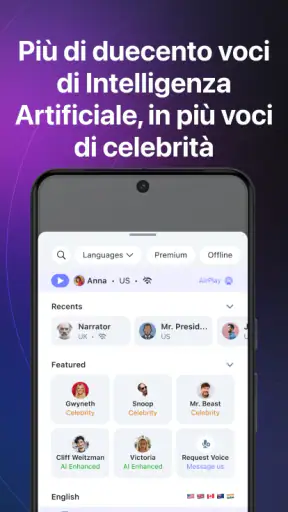 Speechify: Lettore Vocale AI screenshot