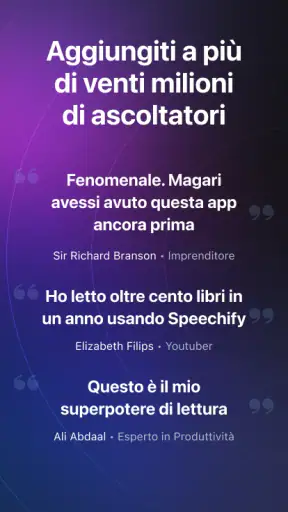 Speechify: Lettore Vocale AI screenshot