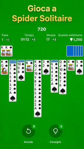Spider Solitaire: Solitario screenshot