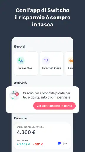 Switcho - Risparmio bollette screenshot