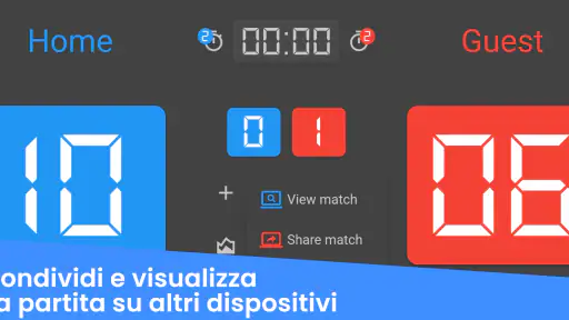Tabellone segnapunti pallavolo screenshot