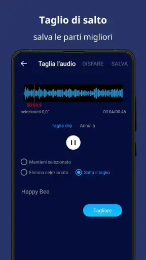 Tagliare Musica, Editor Audio screenshot