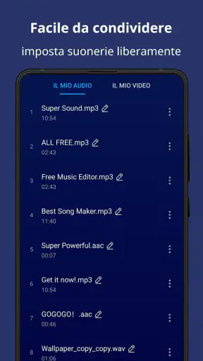 Tagliare Musica, Editor Audio screenshot