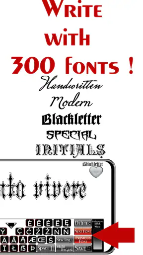 Tattoo Font Designer screenshot
