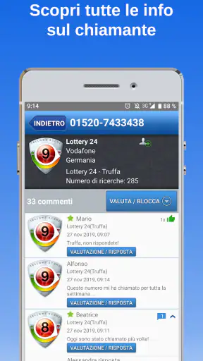 tellows - Caller ID e Blocco screenshot